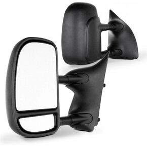 SCITOO 1999-2007 لفورد لـ F250 لـ F350 لـ F450 لـ F550 مرايا سحب الطاقة فائقة التحمل 2000 2001 2002 2003 2004 2005 لـ Ford Excursion (زوج)