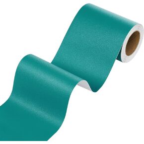 Stickyart Teal Green Wallpaper Border Peel and Stick Wall Border Trim Self Adhesive Green Contact Paper Removable Wallpaper Borders for Bedroom Bathroom Mirror Frame Bulletin Border Sticker 3"x197"