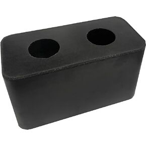 Reinforced Rubber Dock Bumper 6" x 3.25" x 3" inch - Molded Rectangle Buffer for Semi, Truck, Trailer, Flatbed (1 Pack)