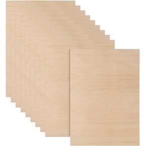 10Pcs 16 x 12 x 1/8 Inch Baltic Birch Plywood Sheets Unfinished Plywood Sheet for Arts and Crafts, Painting, Pyrography, Wood Engraving, Wood Burning, Laser, Architectural Models
