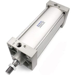 Baomain Pneumatic Air Cylinder SC 100 x 300 PT1/2; Bore: 4", Stroke: 12"; Screwed Piston Rod Dual Action