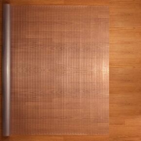 RESILIA - Clear Vinyl Plastic Floor Runner/Protector for Hard Floors - Decorative, Dual Pad Pattern, (48 Inches Wide x 12 Feet Long)