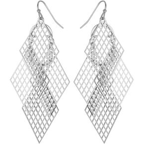 Bohemian Boho Layered Filigree Chandelier Dangle Earrings for Women – Handcrafted Delicate – 14K Gold Plated – Lightweight