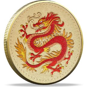 Chinese Dragon Lucky Coin Lottery Tickets Scratcher Tool Good Luck Charms Challenge Coin