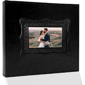Holoary Photo Album 4x6, 200 Photos PU Leather Vintage Picture Album for Family Wedding Anniversary Baby Vacation (Pearl Color)