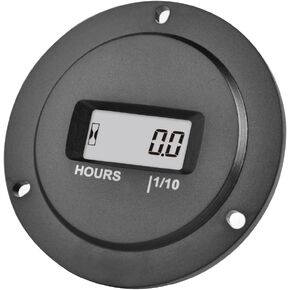 Runleader Digital Maintenance Hour Meter, Inductive Signal Design for Lawn Mower Tractor Generator Compressor Jetski Chainsaw Snowmobile Motorcycle and Other Gas Power Equipment.