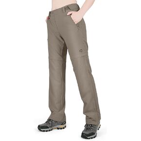 Outdoor Ventures Women's Convertible Pants, Quick Dry Hiking Zip-Off Pants, Stretch Lightweight Cargo Pants Fossil