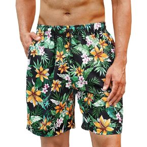 Enlision Mens Swim Trunks Beach Shorts Quick Dry Hawaiian Swimming Shorts with Mesh Lining Swimwear Bathing Suit for Men