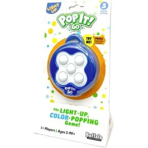 Pop It Go - The Original Light Up - Colorful Pattern Popping Game for Kids and Families on The go, Ages 5 and up, from Buffalo Games