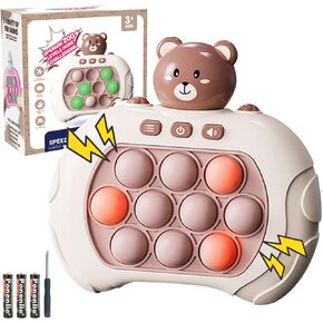 Fast Push Game,Sensory Toys Pop Game Machine,Handheld Fidget Console for Kids Adults, Birthday Gifts for Boys Girls-Green