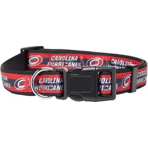 NHL PET Collar Carolina Hurricanes Dog Collar, Size Medium Hockey Team Collar for Dogs & Cats. A Shiny & Colorful Dog & Cat Collar Licensed by The NHL