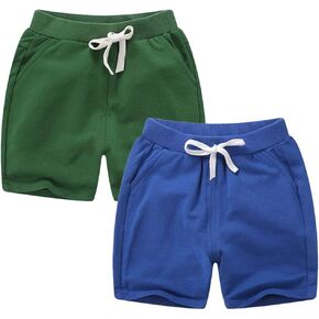 HDLEXD Unisex Baby Boys Girls Summer Solid Color Cotton Sport Jogger Shorts Casual Elastic Waist Active Shorts Pants