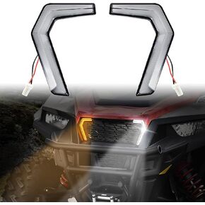 SAUTVS LED Turn Signal Fang Lights for Polaris General XP 1000, Grille Accent Lights Signature Lights Grill Lamps Compatible with Polaris General 1000/4 1000/ XP/ XP4 1000 2016-2024 Accessories(2PCS)