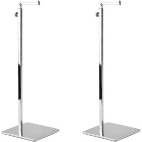 2pack of metal Handbag Rack Display Single Side Adjustable Handbag Display Stand Purse Display Rack (WHITE)