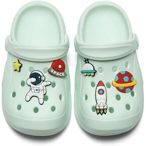 JUXI Toddler Clogs Girls Boys Clogs Garden Shoes Cartoon Slides Toddler Sandals Beach Kids Slippers