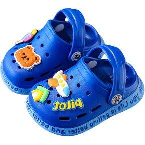 JUXI Toddler Clogs Girls Boys Clogs Garden Shoes Cartoon Slides Toddler Sandals Beach Kids Slippers