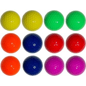 Golf Tips and Goods- 12 Floating Colored Golf Balls (2 Red, 2 Green, 2 Blue, 2 Orange, 2 Purple, and 2 Yellow)