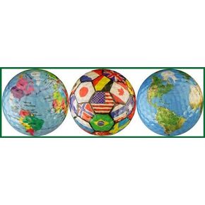 EnjoyLife Inc World Collection Globe/International Flags/Earth Golf Ball Gift Set