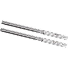 CoCud Hand Reamer, 3/16" Cutting Diameter 6 Flutes, Steel Cutter Tool - (Applications: for Aluminum Copper Plastic), 2-Pieces