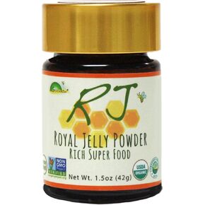 Greenbow Royal Jelly Powder– 100% USDA CERTIFIED ORGANIC Royal Jelly, Non-GMO, Gluten Free Royal Jelly, Freeze Dried – One of The Most Nutrition Packed –No Additives/Flavors (17g)
