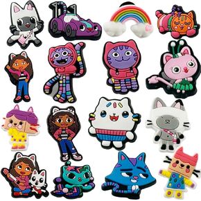 Roubeko 16Anime زخرفة الأحذية الكرتونية للسدادة، إكسسوارات ساحرة لطيفة لصالح حفلة الفتيات in Kuwait