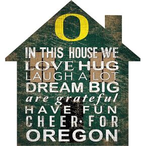 Fan Creations NCAA Oregon Ducks Unisex University of Oregon House Sign, Team Color, 12 inch