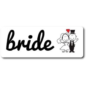 Magnet Me Up Just Married Magnet Decal, 3x8 Inches Heavy Duty Automotive Magnet for Car Truck SUV