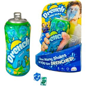 لعبة MUKIKIM Drench Soda - لعبة فرصة تفاعلية للعائلة والحفلات. قم بلف النرد، ورج العلبة، واسحب علامة التبويب! آخر شخص يبقى جافًا يفوز!