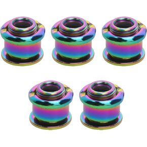 The Lord of the Tools 5pcs M8 Bike Single Chainring Bolts Kit Steel Chainwheel Bolts and Nuts Cycling Disc Screws for Road Bike Mountain Bike BMX MTB, Multicolour