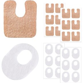 24 Pcs Felt Callus Pads Metatarsal Pads Soft Forefoot Foot Pads Pain Relief Foot Cushion Keep Protecting Calluses from Rubbing on Shoes Adhesive Pads for Men and Women(U Shaped & Oval Shape)