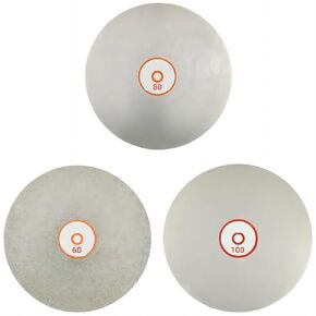 ENLAYER 5PCS Diamond Polishing Disc Set 8" x 1/2", Diamond Flat Lap 60/260/600/1200/2500 Grit Wheel Lapping Grinding Disc Tool for Cutting or Sanding Stone and Glass