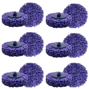 12PACK - 2" Mini Quick Change Strip & Clean Discs, Purple Easy Strip Disc for Die Grinder, Surface Treatment, Rust Paint Glue Removal, RPM 13,000**, Descaling (Coarse),