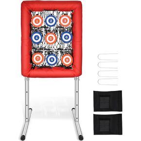 شبكة رمي 9 فتحات من نيوهاي، 9 شبكة رمي مستهدفة، منطقة الضربة المستهدفة، شبكة رمي الكرة اللينة والبيسبول، جيب أباريق شديدة التحمل، ارتفاع قابل للتعديل مع 4 أوتاد أرضية و2 كيس رمل in Kuwait