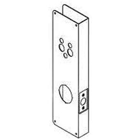Don-Jo 5100-CW 22 Gauge Stainless Steel Wrap-Around Plate, Polished Brass Finish, 5-1/8" Width x 15" Height, 2-3/4" Backset, 1-3/4" Door Size, for Schlage Pro Series