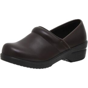 CUSHIONAIRE Women's Claire Slip-On Clog, Vegan Leather, Memory Foam, Lightweight Comfort Clog with 1.5-Inch Heel