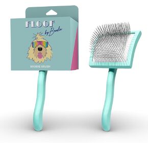 Floof by Brodie, Brodie Dog Brush - Slicker Brush for Dogs - Dog Brush for Shedding and Grooming - Best Dog Brush for Long Haired Dogs and Pets