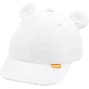 UAMOEI Toddler Boy Baseball Cap Baby Sun Soft Caps Girl Cute Bear Ear Hat Kid Summer Adjustable Hats for Infant