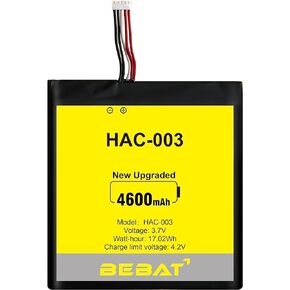 BEBAT 3.7V 4600mAh Li-on HAC-003 Battery,Replacement Battery for Switch 2017 Game Console HAC-001 HAC-A-BPHAT-C0 HAC-S-JP