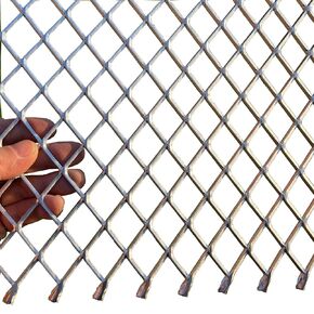 40"X20" 12 Gauge Rhombus Hole 1X1.3" Aluminum Expanded Metal |Expanded Aluminum Sheet for Building Decorative Metal Sheet|Metal Screen Door Protector Perforated Aluminum