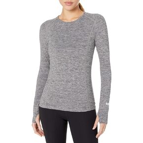 Terramar Cloud Nine 4-Way Stretch Brushed Long Sleeve Scoop Neck