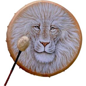 Turtle Shaman Drum,10 Inch Turtle Pattern Handmade Shaman Drum With Drum Stick,Spiritual Instrument,Exquisite Look, Siberian Drum Spirit Music Symbol,Sound Healer Shaman Drum For Reflection