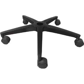 24" Black Aluminum Replacement Chair/Stool Base w/Casters - S4266-1w/C
