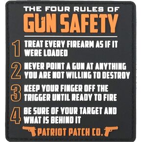 Patriot Patch Co - 4 Rules of Gun Safety - Patch