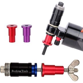 Shock Bushing Tool, Anti-Rust Rear Shock Eyelet Bushing Removal Install Tool with 3 Adapters for Rockshox x-fusion CCDB DU