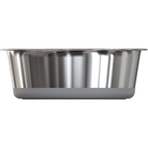 HeavyBowl - 2.5 lb Weighted Dog Bowl - No Slip, No Tip - Heavy Stainless Steel Dog Bowl with Silicone Rubber Foot