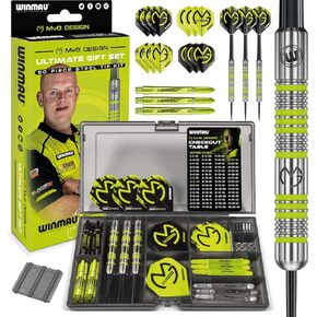 Winmau Michael Van Gerwen MvG Gift Sets - 50 Piece Darts Set with 4 Sets of Shafts, 4 Sets of Flights Plus Accessories
