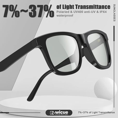 نظارات شمسية Wicue 0.1s خافتة للتحكم في الانزلاق، حماية من الأشعة فوق البنفسجية 400 IPX4 مقاومة للماء لصيد الأسماك والجري والقيادة... in Kuwait