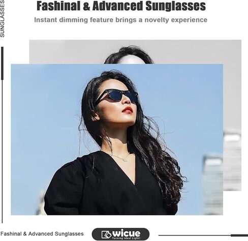 نظارات شمسية Wicue 0.1s خافتة للتحكم في الانزلاق، حماية من الأشعة فوق البنفسجية 400 IPX4 مقاومة للماء لصيد الأسماك والجري والقيادة... in Kuwait