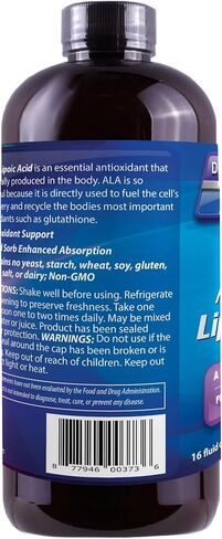 Drs Advantage حمض ألفا ليبويك - مكمل غذائي سائل مع 50 ملجم من ALA لكل وجبة - معبأ بمضادات الأكسدة - تركيبة صيدلانية، تقنية الامتصاص السريع لامتصاص العناصر الغذائية - 16 أونصة سائلة. أوقية. in Saudi Arabia
