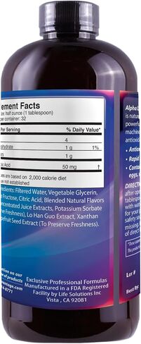 Drs Advantage حمض ألفا ليبويك - مكمل غذائي سائل مع 50 ملجم من ALA لكل وجبة - معبأ بمضادات الأكسدة - تركيبة صيدلانية، تقنية الامتصاص السريع لامتصاص العناصر الغذائية - 16 أونصة سائلة. أوقية. in Saudi Arabia